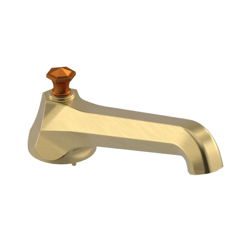 Rubinet Tub Filler Spout Deck Mount Satin Gold