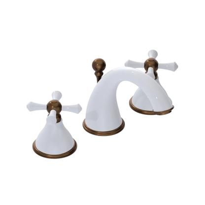 Rubinet Widespread Lav. Set. (less drain) White