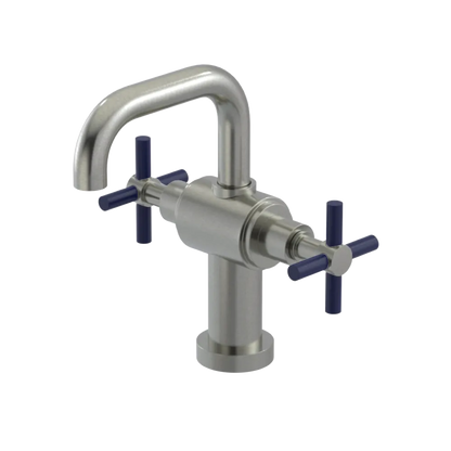 Rubinet Single Hole Dual Handle Lav. Set. (less drain) Satin Nickel