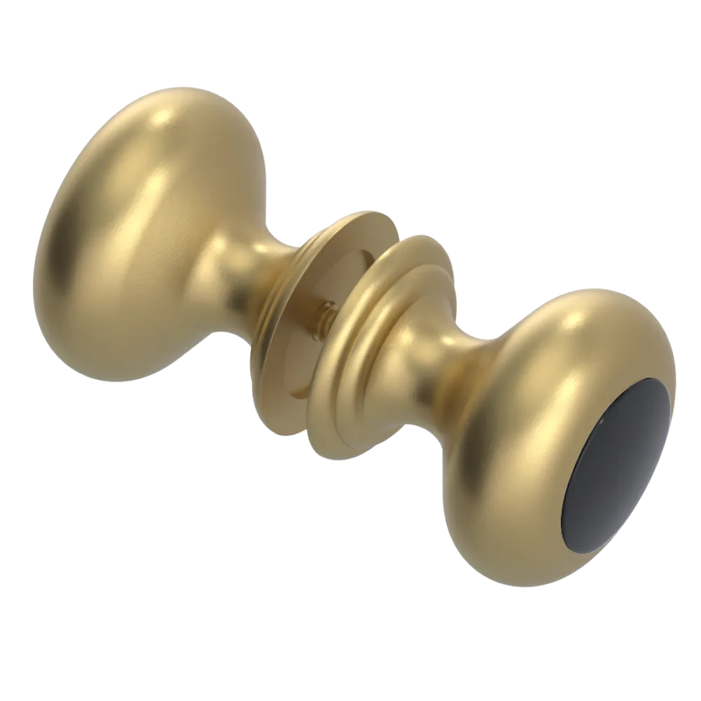 Rubinet Shower Door Knob (set) Satin Brass