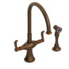 Rubinet Two Handle Single Hole Kitchen Set with Hand Spray Oil Rubbed Bronze