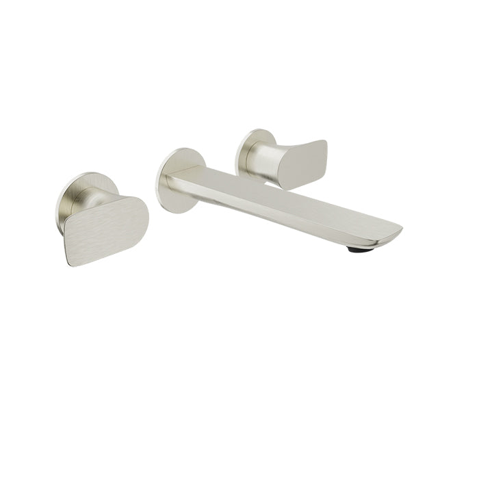 Baril Two handles wall-mounted lavatory faucet, drain not included