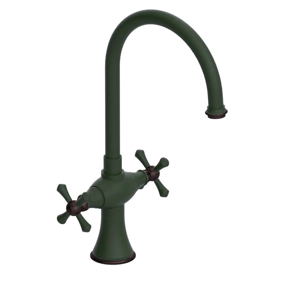 Rubinet Two Handle Single Hole Kitchen Set Green Envy