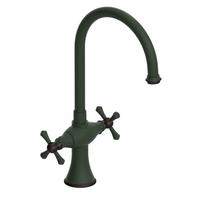 Rubinet Two Handle Single Hole Kitchen Set Green Envy