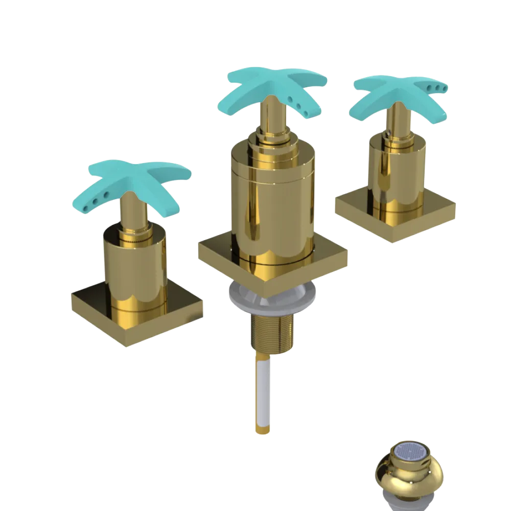 Rubinet Bidet Fitting with Spray, Diverter, and Vacuum Breaker (less drain) Natural Brass