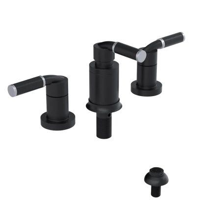 Rubinet Bidet Fitting with Spray, Diverter, and Vacuum Breaker (less drain) Matt Black