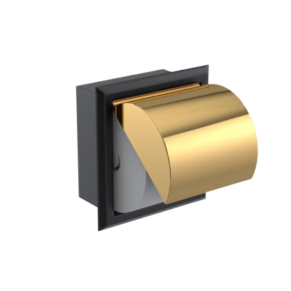 Rubinet RECESSED TOILET PAPER HOLDER Matt Black