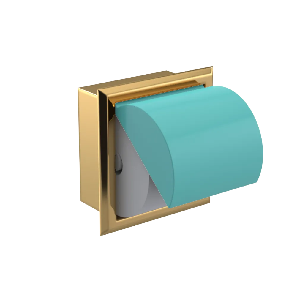 Rubinet RECESSED TOILET PAPER HOLDER Gold