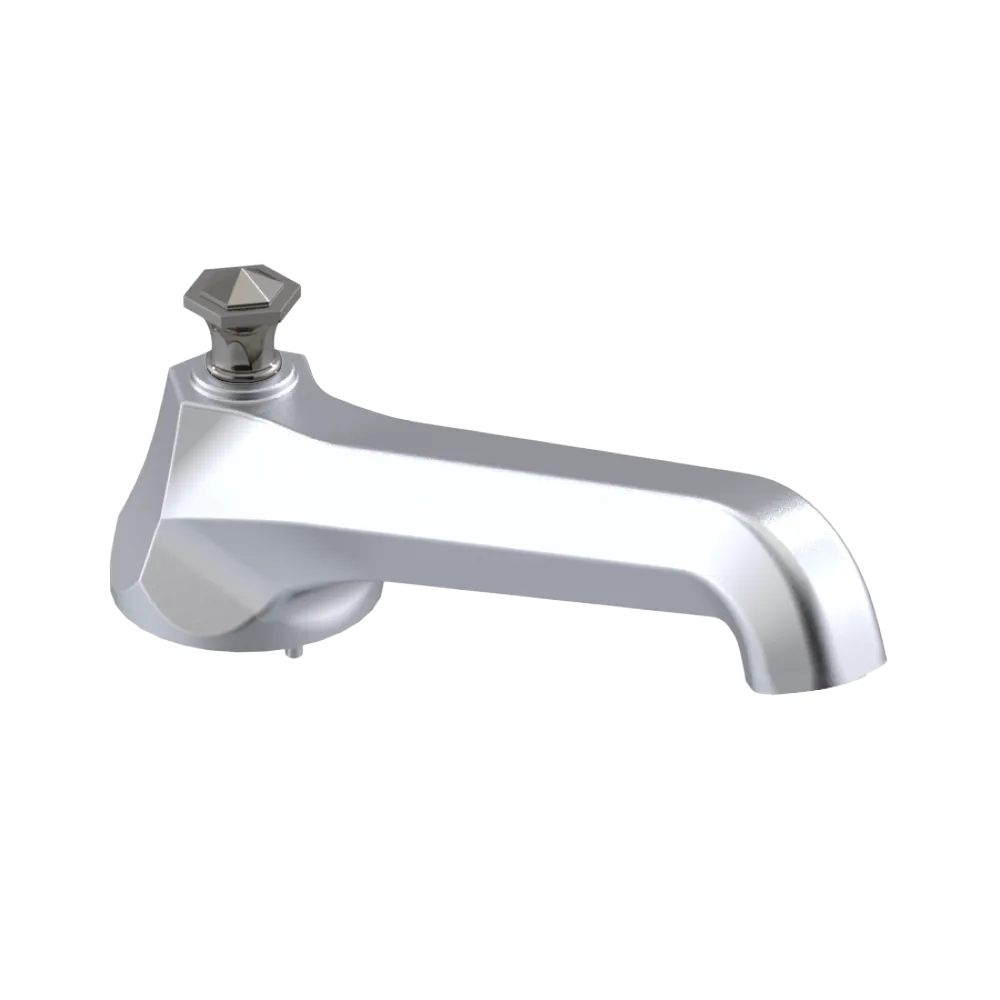 Rubinet Tub Filler Spout Deck Mount Satin Chrome