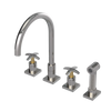Rubinet Widespread Kitchen Set with Hand Spray Polished Nickel