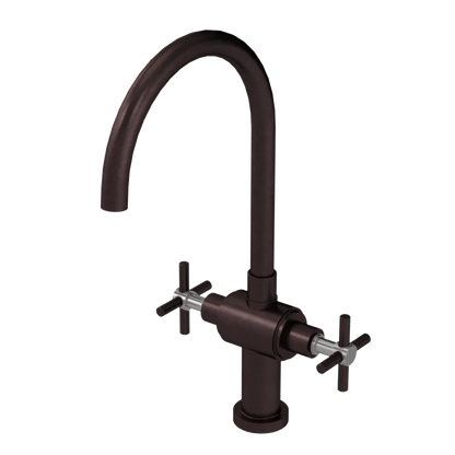 Rubinet Two Handle Single Hole Kitchen Set with LaSalle Spout Oil Rubbed Bronze