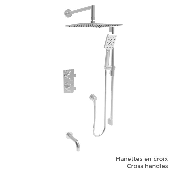 Baril Complete thermostatic pressure balanced shower kit without handle