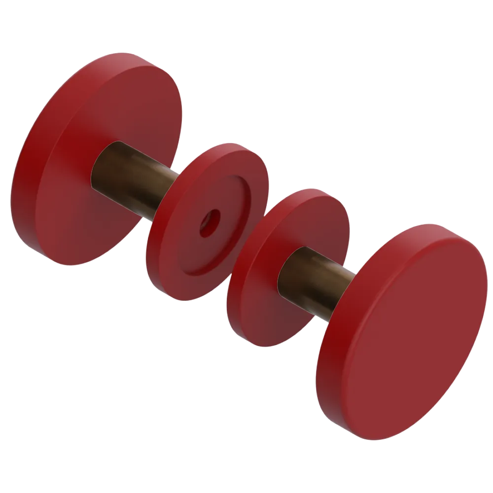 Rubinet Shower Door Knob (set) Maroon