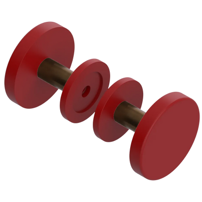 Rubinet Shower Door Knob (set) Maroon