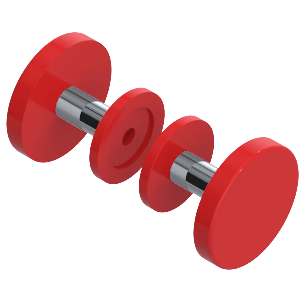 Rubinet Shower Door Knob (set) Red