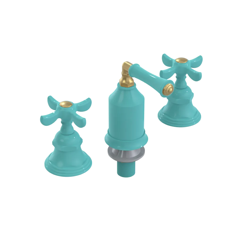 Rubinet Bidet Fitting with Spray, Diverter, and Vacum Breaker (Less Drain) Aqua