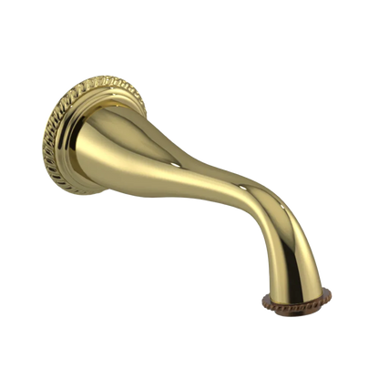 Rubinet Tub Filler Spout Wall Mount Bright Brass