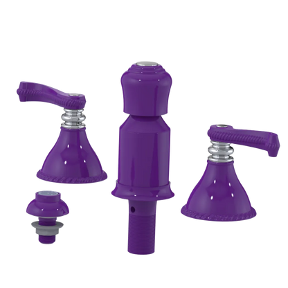 Rubinet Bidet Fitting with Spray, Diverter, and Vacum Breaker (Less Drain) Purple Haze