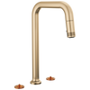 Brizo Widespread Pull Down Faucet With Square Spout Less Handles