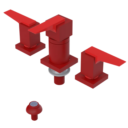 Rubinet Bidet Fitting with Spray, Diverter, and Vacuum Breaker (less drain) Maroon