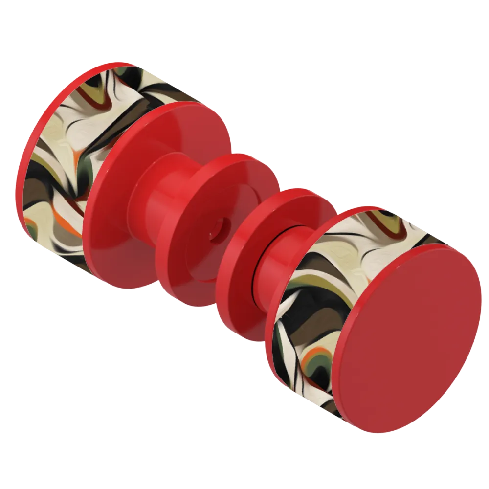 Rubinet Shower Door Knob (set) Red