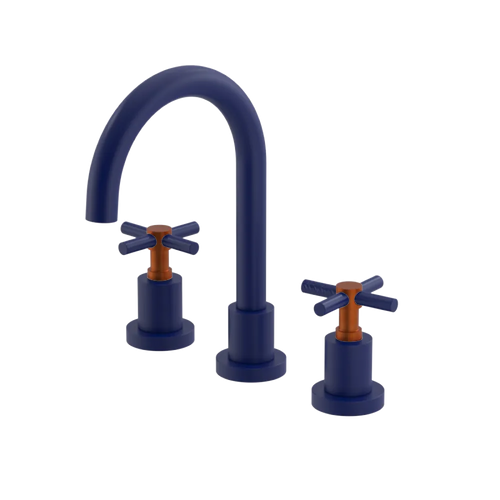 Rubinet Widespread Lav. Set. (less drain) Midnight Blue