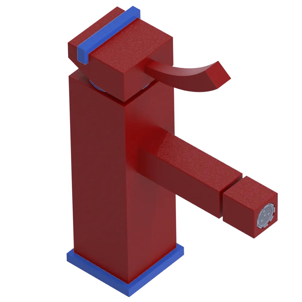 Rubinet Single Control Bidet Fitting (less drain) Maroon