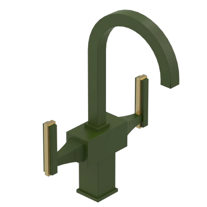 Rubinet Single Hole Dual Handle Lav. Set. (less drain) Green Envy