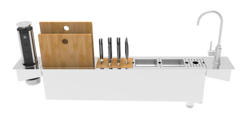 Zomodo PPC900K (44″ Trough Sink) Panama Appliance 44" Prep Station