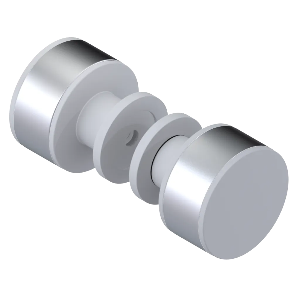 Rubinet Shower Door Knob (set) Matt White