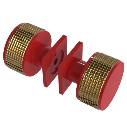 Rubinet Shower Door Knob (set) Red
