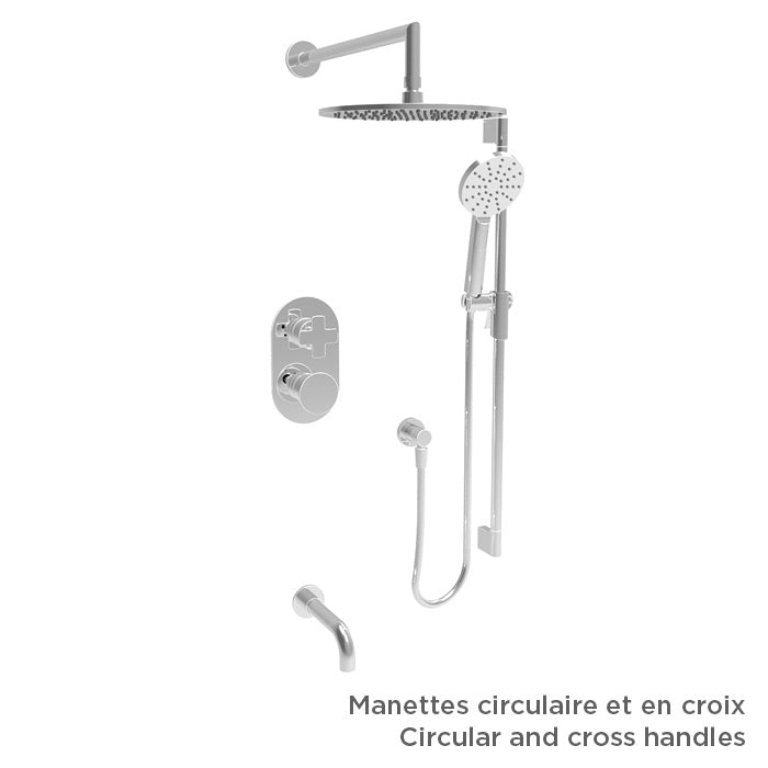 Baril Complete thermostatic pressure balanced shower kit without handle