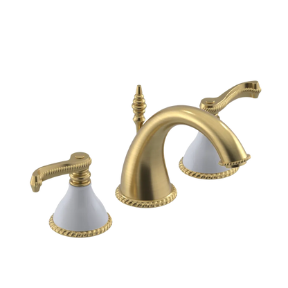 Rubinet Widespread Lav. Set. (less drain) Satin Brass