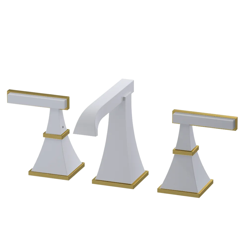 Rubinet Widespread Lav. Set. (less drain) White