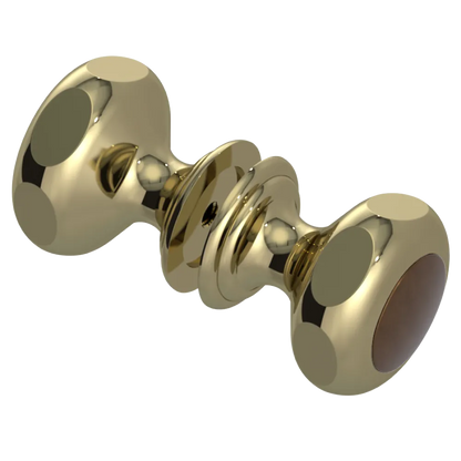Rubinet Shower Door Knob (set) Natural Brass