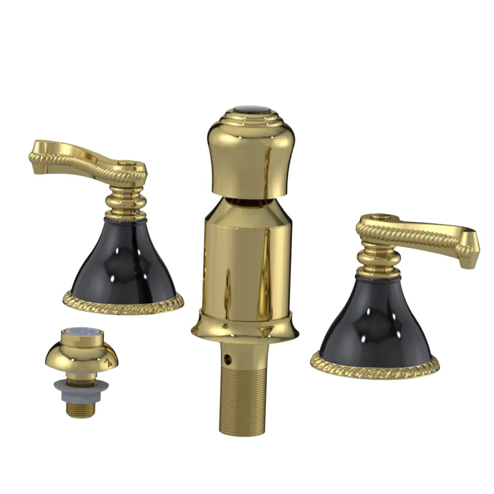 Rubinet Bidet Fitting with Spray, Diverter, and Vacum Breaker (Less Drain) Bright Brass