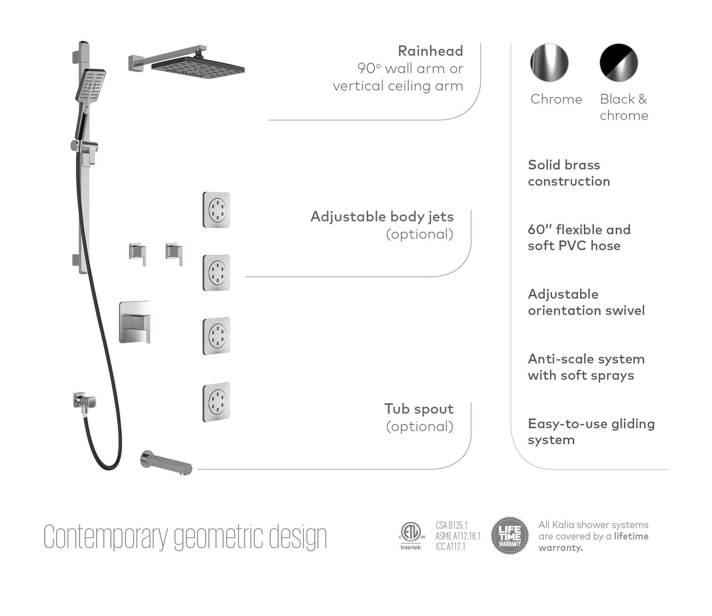 KALIA GRAFIK TD2-PLUS Shower systems