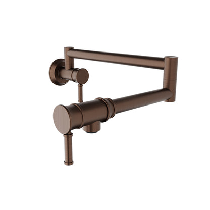Baril Single-hole wall-mounted pot filler with two handles