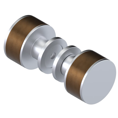 Rubinet Shower Door Knob (set) Satin Chrome