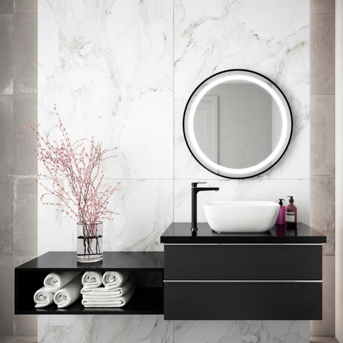 KALIA EFFECTLED-illuminated bathroom mirror - 30" x 30"