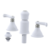 Rubinet Bidet Fitting with Spray, Diverter, and Vacum Breaker (Less Drain) Matt White
