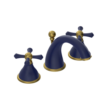 Rubinet Widespread Lav. Set. (less drain) Midnight Blue