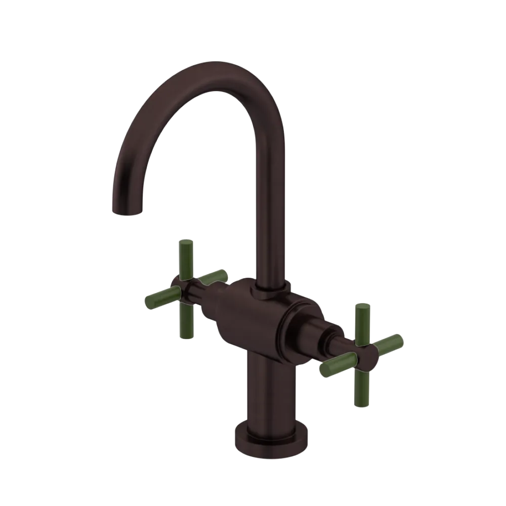 Rubinet Single Hole Dual Handle Lav. Set with LaSalle Spout (less drain) Oil Rubbed Bronze