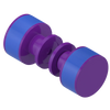 Rubinet Shower Door Knob (set) Purple Haze