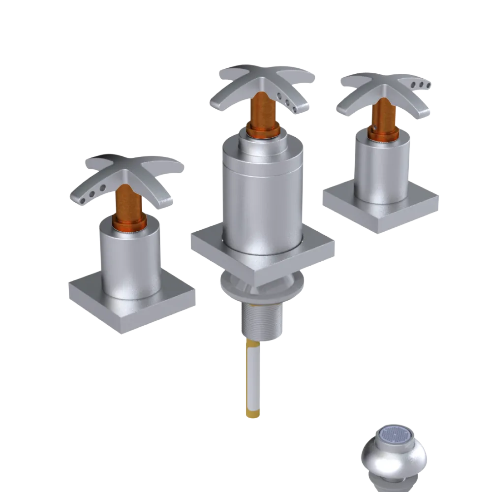 Rubinet Bidet Fitting with Spray, Diverter, and Vacuum Breaker (less drain) Satin Chrome