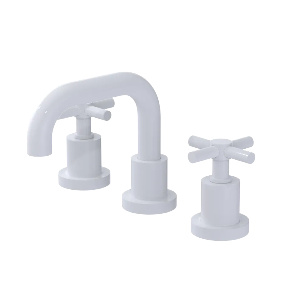 Rubinet Widespread Lav. Set. (less drain) White