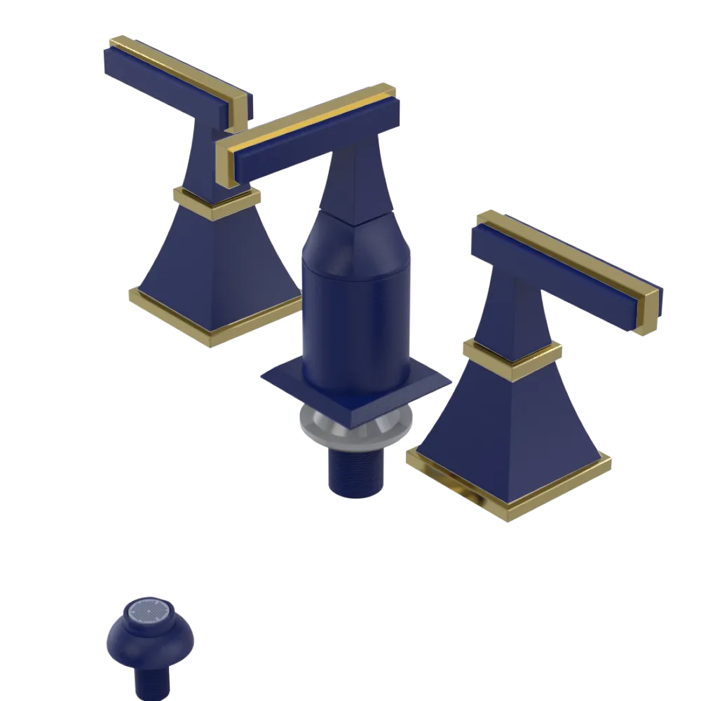 Rubinet Bidet Fitting with Spray, Diverter, and Vacum Breaker (Less Drain) Midnight Blue