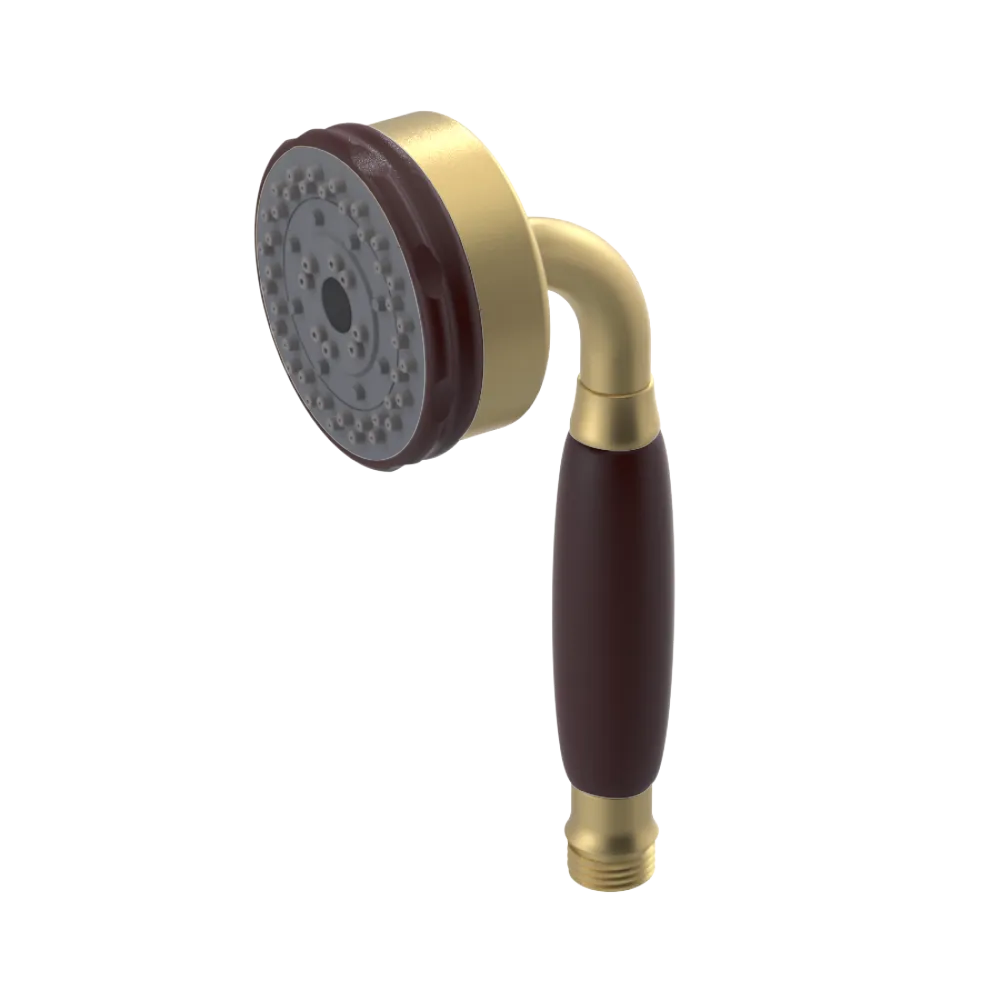 Rubinet 3 Function Hand Held Shower Only Satin Brass