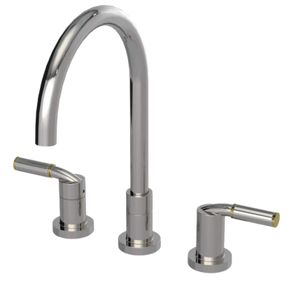Rubinet Widespread Kitchen Set Polished Nickel