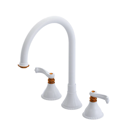 Rubinet Widespread Kitchen Set White